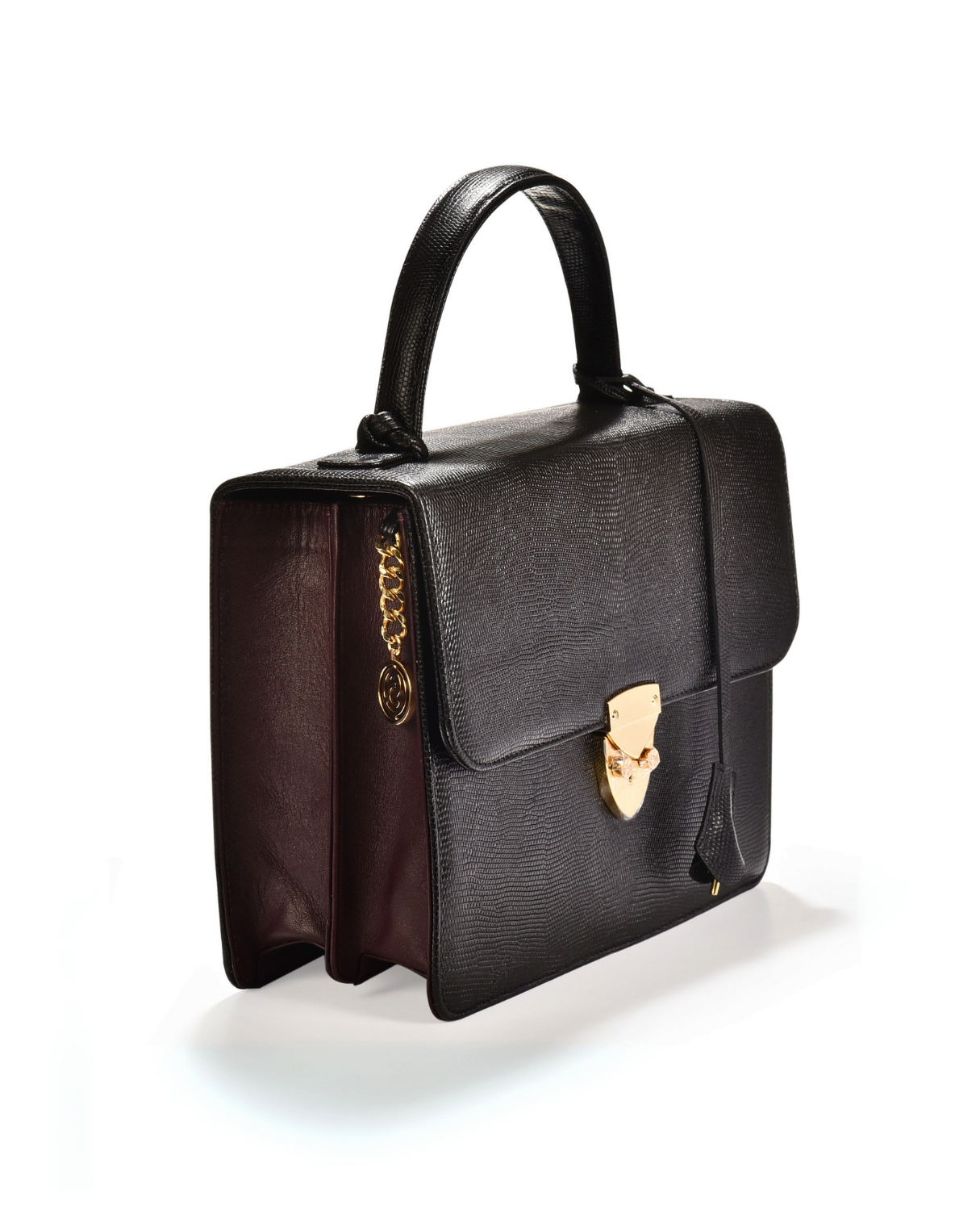 Alabama Italian Python Embossed Leather Handbag