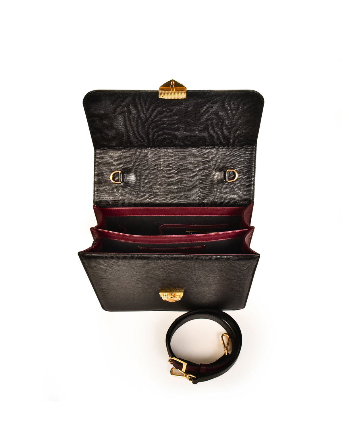 Alabama Italian Python Embossed Leather Handbag