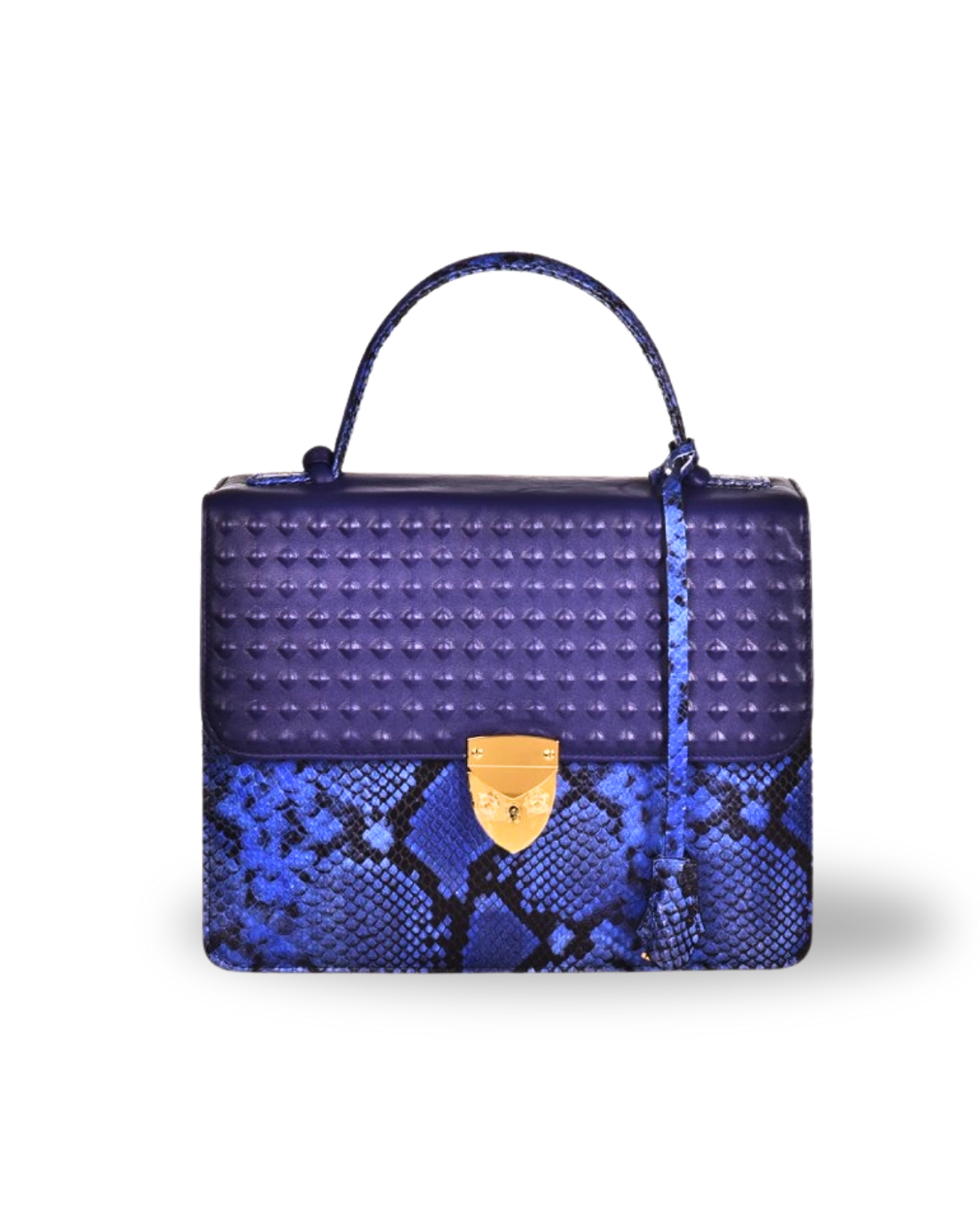 Alabama Italian Python Embossed Leather Handbag