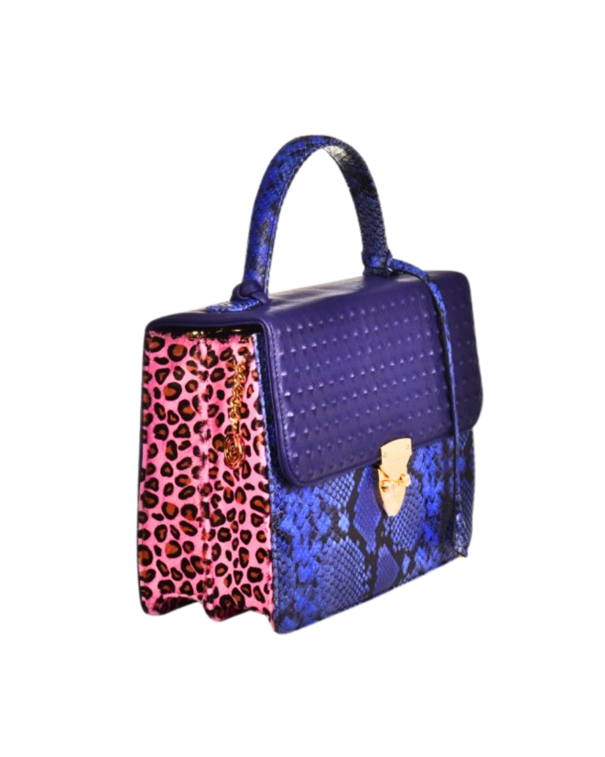 Alabama Italian Python Embossed Leather Handbag