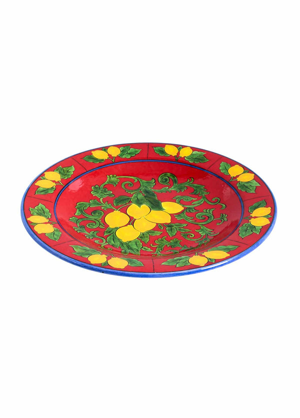 Amalfi Coast Handmade Red Maxi Salad Bowl (40 cm)