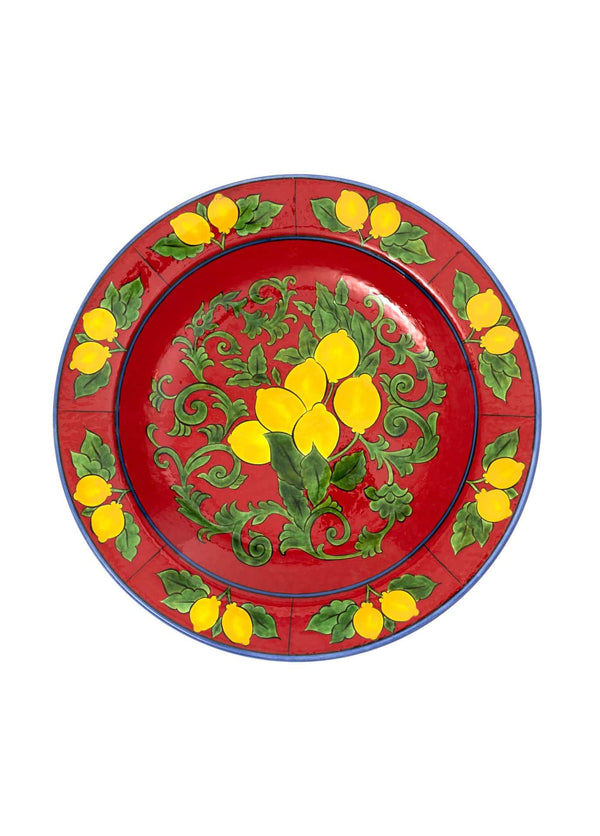 Amalfi Coast Handmade Red Maxi Salad Bowl (40 cm)
