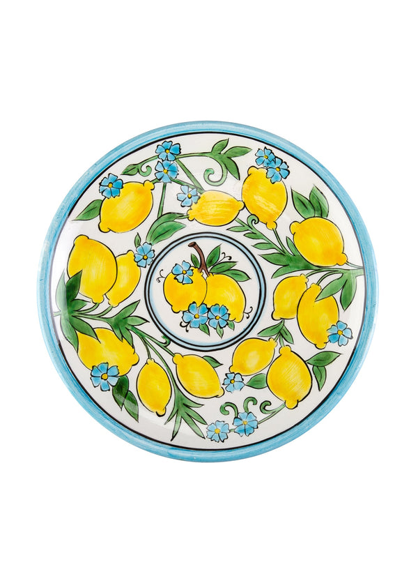 Amalfi Coast Handmade White Ceramic Dinner Plate (30 cm)