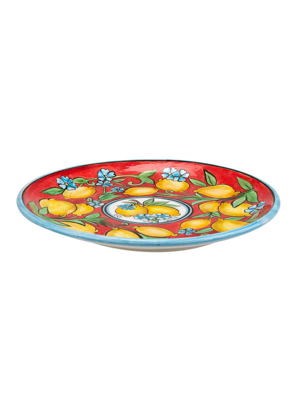 Amalfi Coast Handmade Red Ceramic Dinner Plate (30 cm)