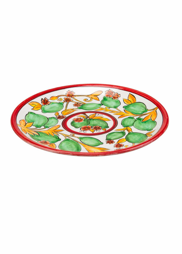 Amalfi Coast Handmade Lime Ceramic Dinner Plate (30 cm)