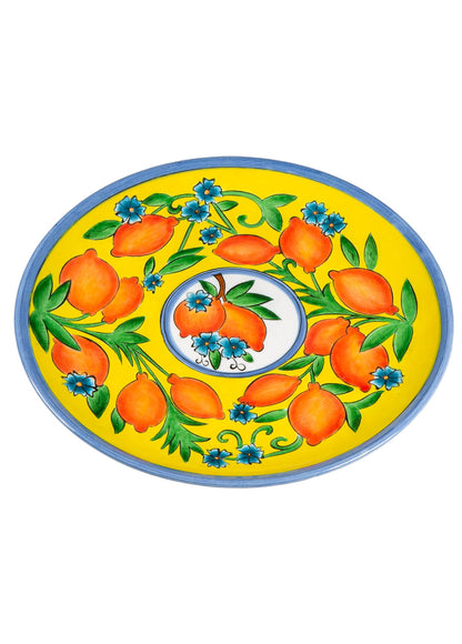 Amalfi Coast Handmade Yellow Ceramic Dinner Plate (30 cm)
