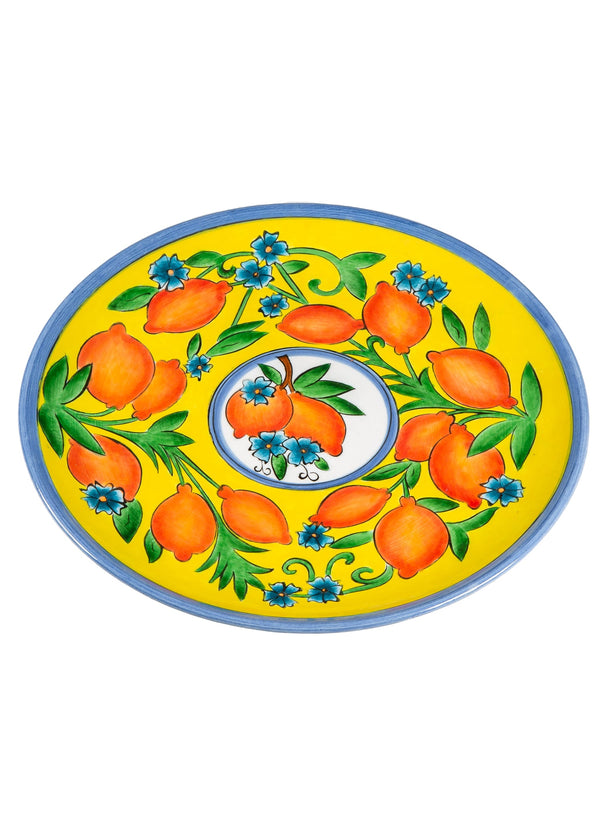 Amalfi Coast Handmade Yellow Ceramic Dinner Plate (30 cm)