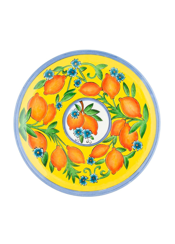 Amalfi Coast Handmade Yellow Ceramic Dinner Plate (30 cm)