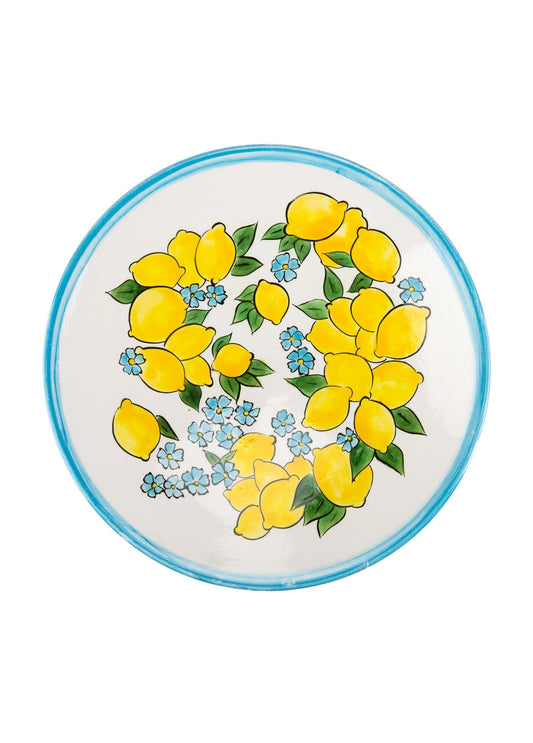 Amalfi Coast Handmade White Ceramic Salad Bowl (28 cm)