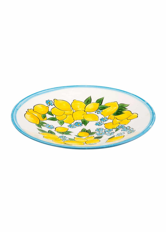 Amalfi Coast Handmade White Ceramic Salad Bowl (28 cm)