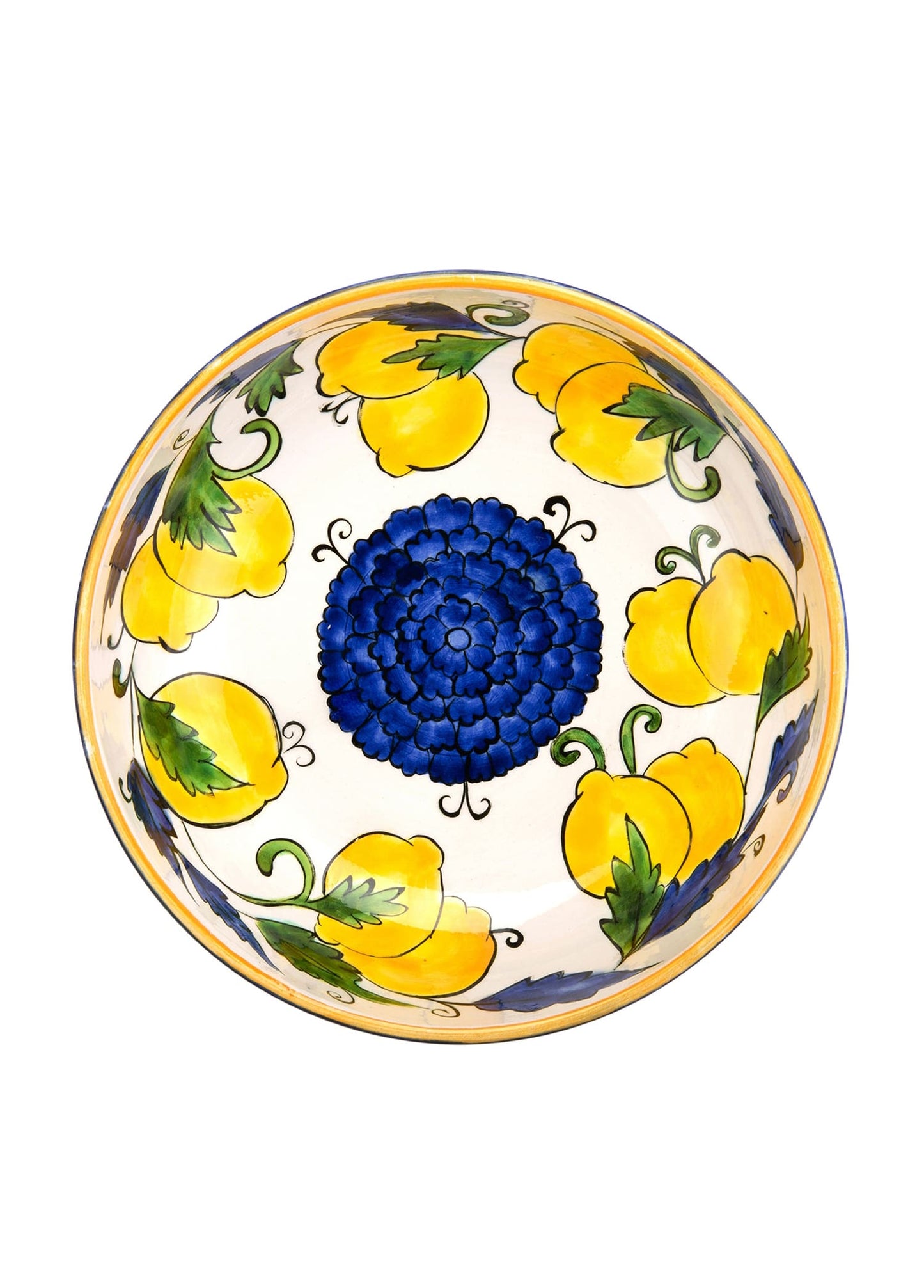Amalfi Coast Handmade Cobalt Ceramic Salad Bowl (28 cm)