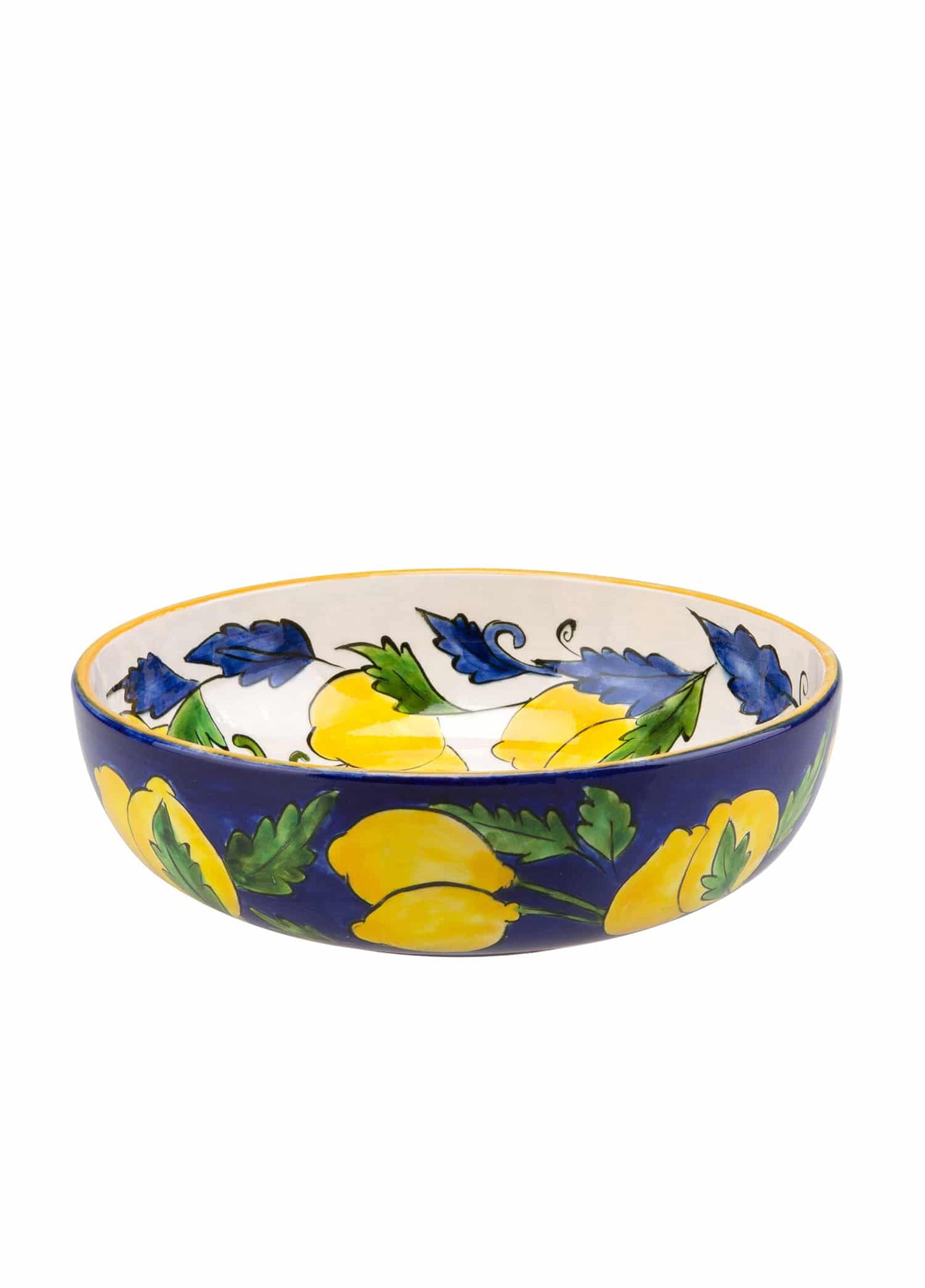 Amalfi Coast Handmade Cobalt Ceramic Salad Bowl (28 cm)