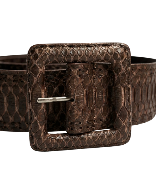 Anastasia Italian Python Leather Belt