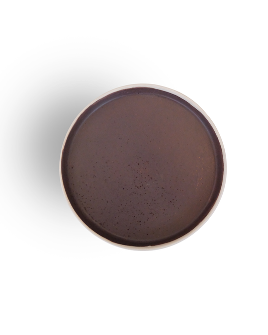 Auburn Glow Handmade Red-Brown Ceramic Plate