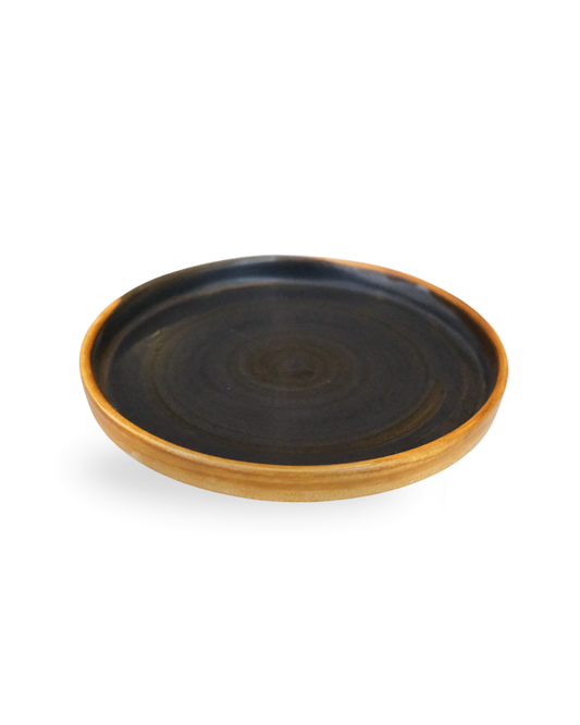 Auburn Glow 16 cm Abstract Handmade Ceramic Plate