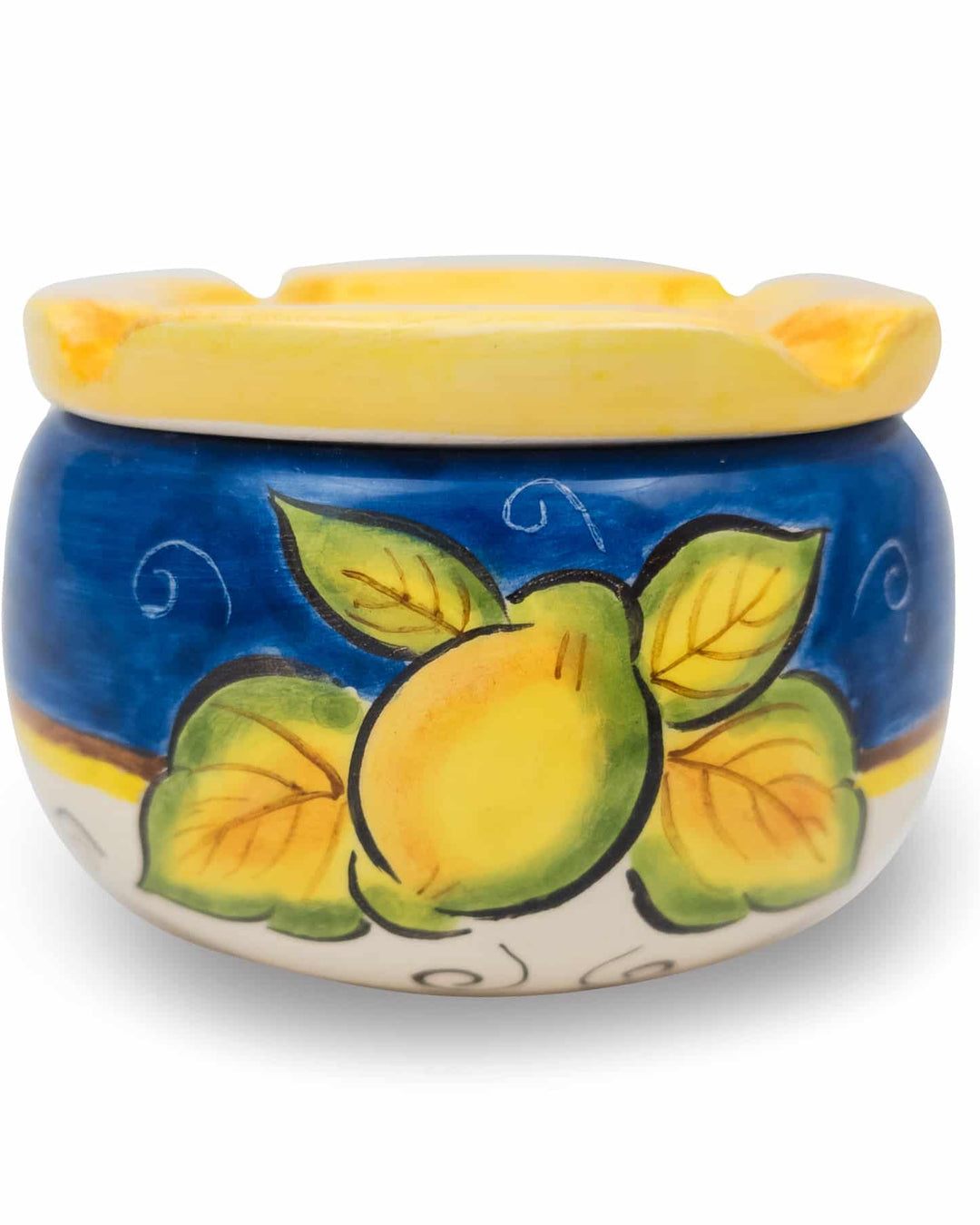 Brava Lemon Handmade Ceramic Blue Ashtray
