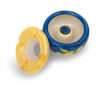 Brava Lemon Handmade Ceramic Blue Ashtray