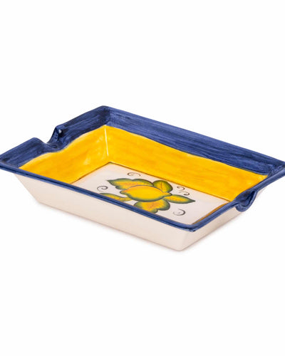 Brava Lemon Handmade Ceramic Blue Cigar Holder