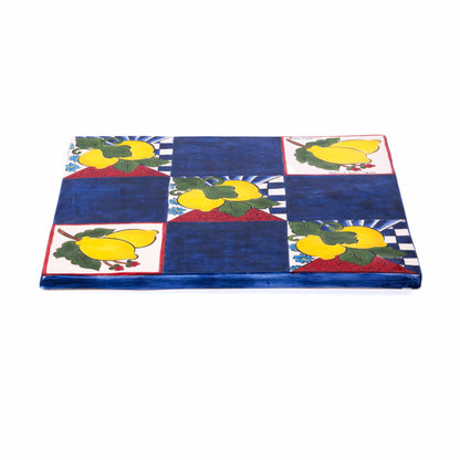 Brava Lemon Handmade Ceramic Tile Cheese Plate
