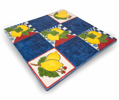 Brava Lemon Handmade Ceramic Tile Cheese Plate
