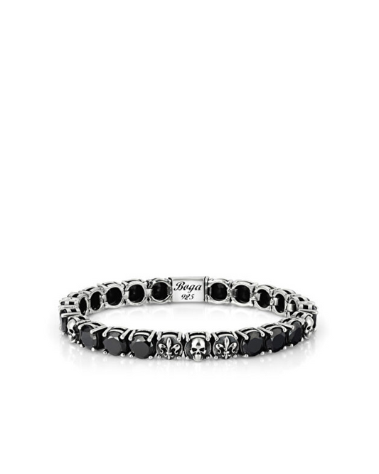 B Lock Fdelis Skull Tennis Black Men’s Bracelet