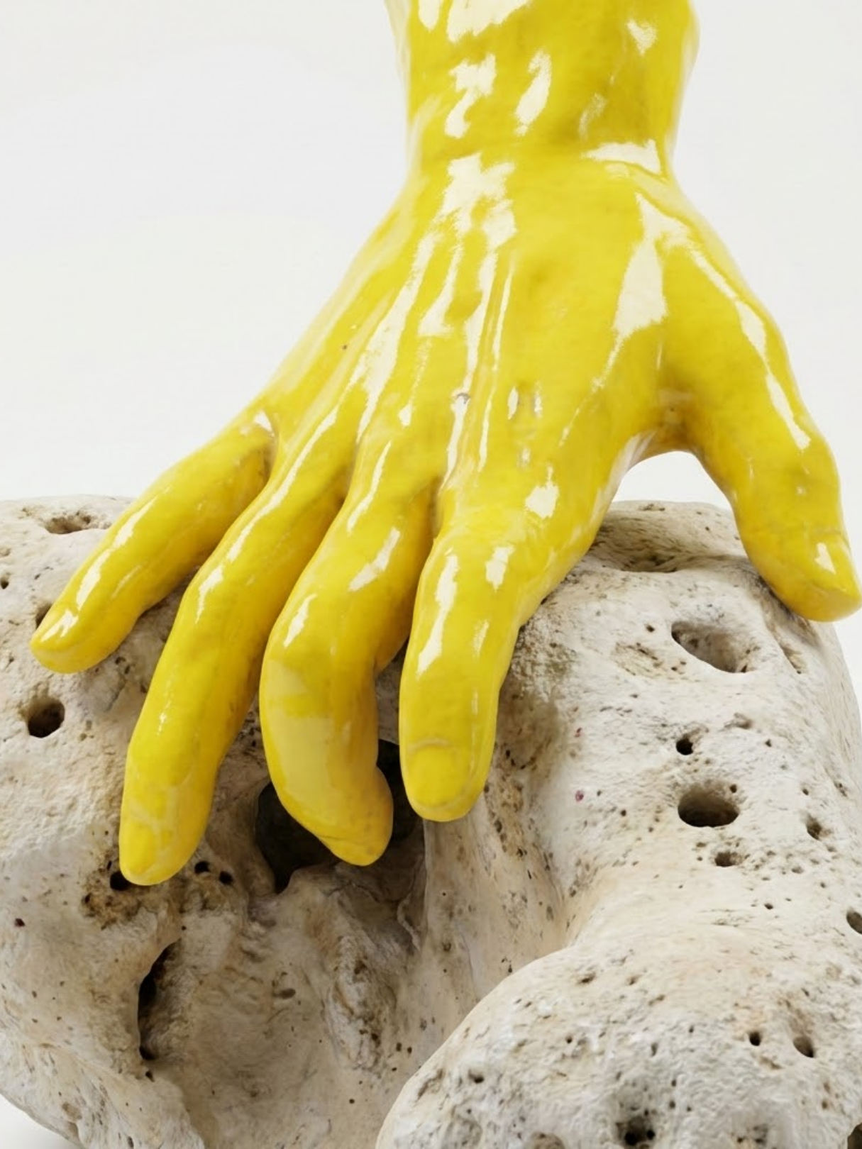 Bloomtouch Handmade Yellow Hand Sculpture