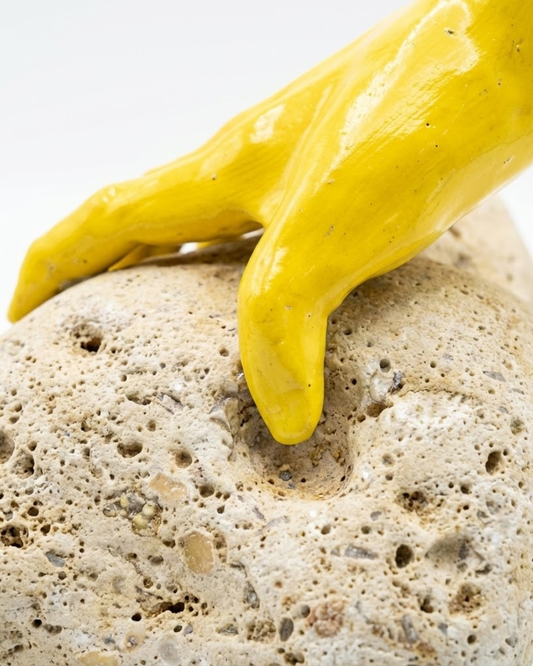 Bloomtouch Handmade Yellow Hand Sculpture