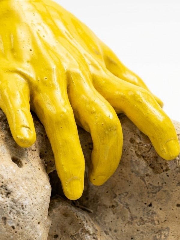 Bloomtouch Handmade Yellow Hand Sculpture