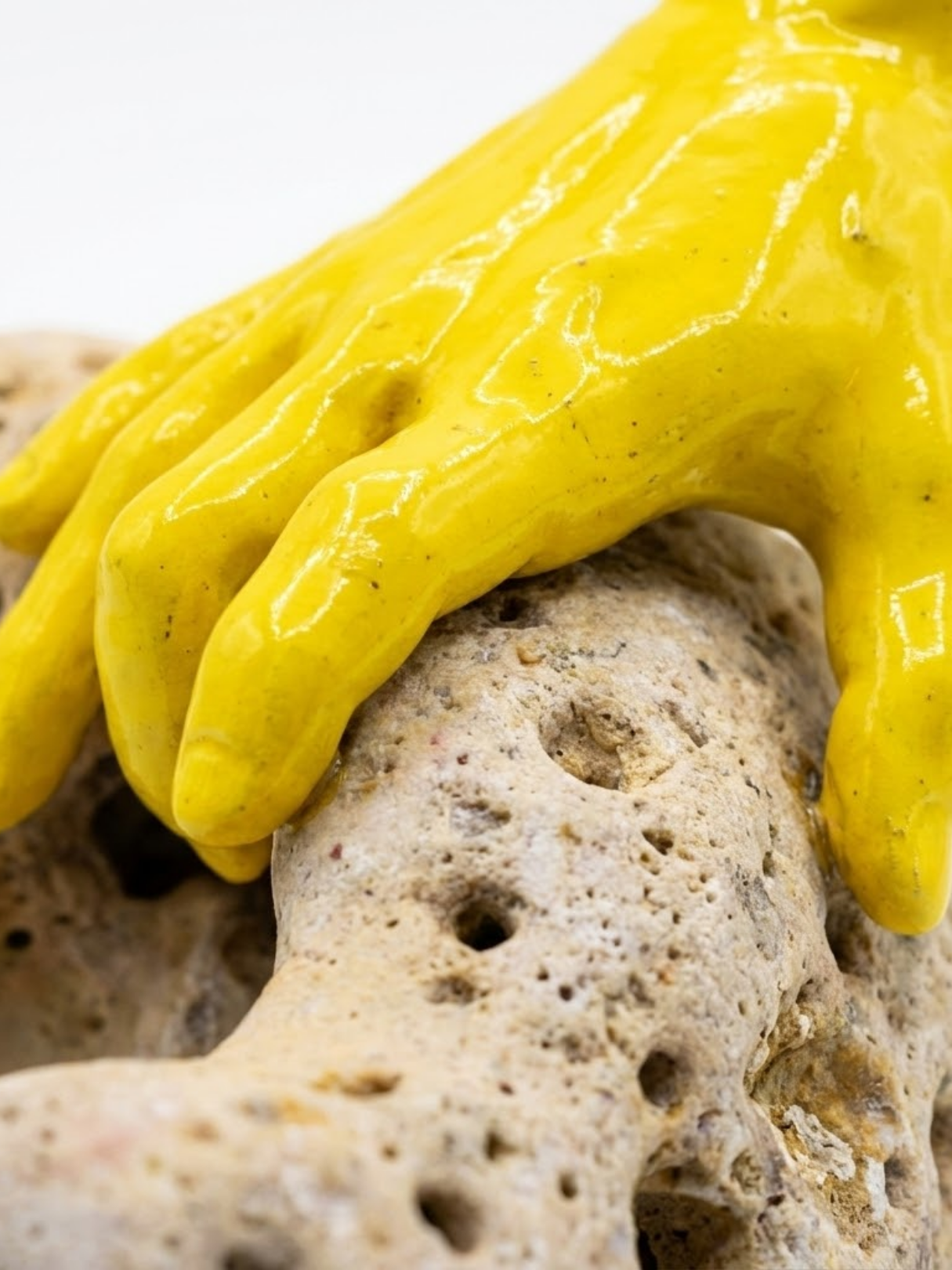 Bloomtouch Handmade Yellow Hand Sculpture