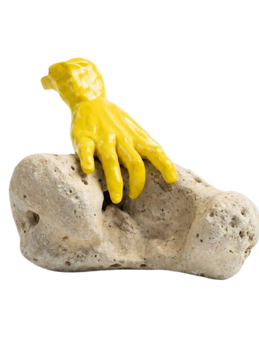 Bloomtouch Handmade Yellow Hand Sculpture