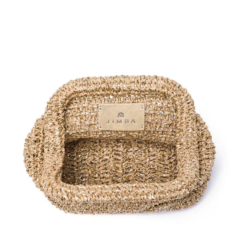 Camille In Natural/ Gold Raffia