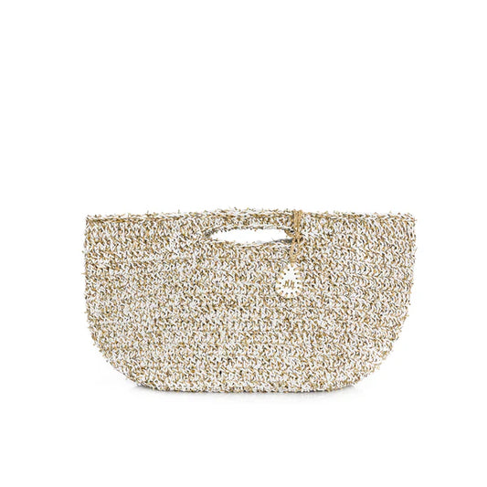Capri In White Basket Tote