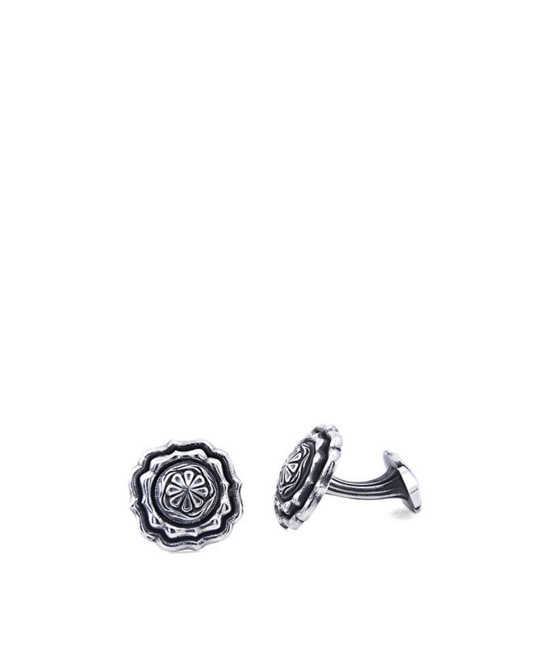 Circular Silver Cufflinks