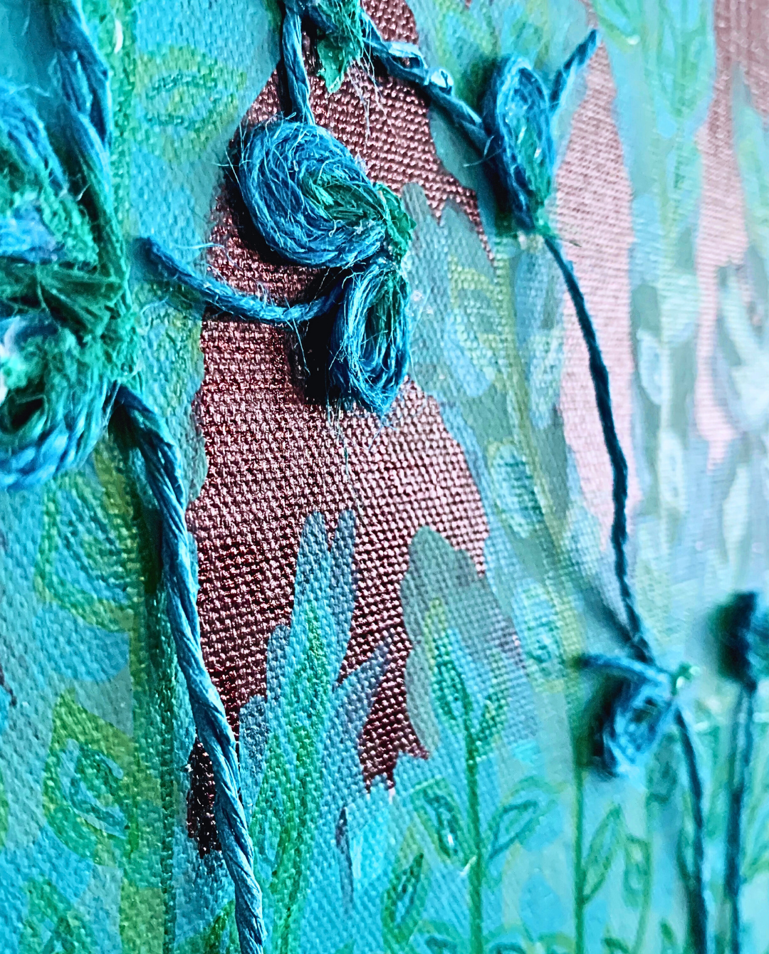 City Garden  50x70cm Mixed Media Acrylic & Resin Painting