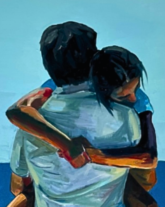 Compassion 50×80cm Figurative Expressionism Surrealism Oil Painting