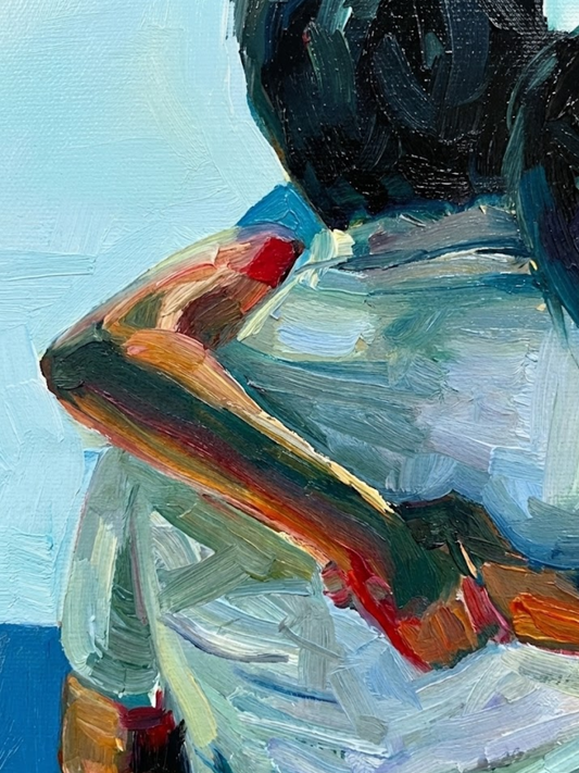 Compassion 50×80cm Figurative Expressionism Surrealism Oil Painting