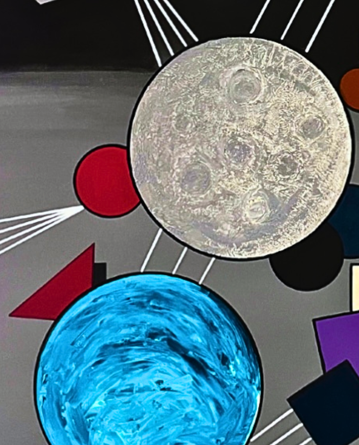 Cosmic Balance 90 × 60 cm Geometric Abstraction Oil Painting On Canvas