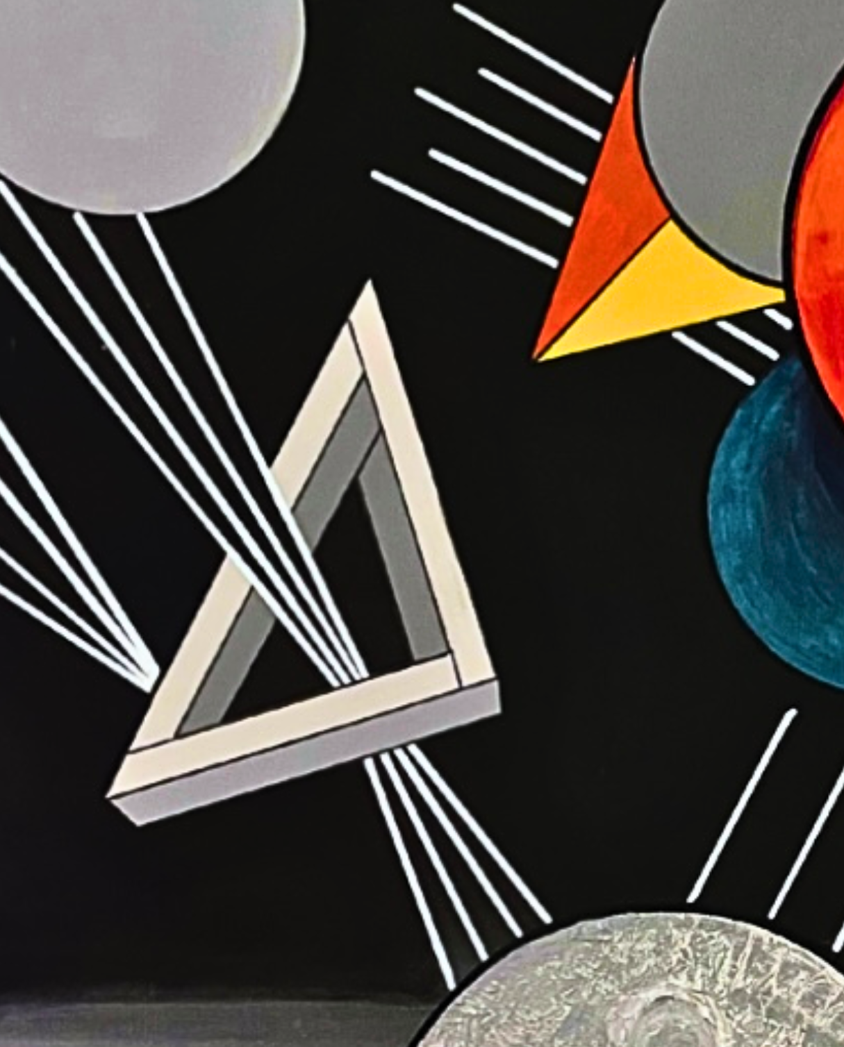 Cosmic Balance 90 × 60 cm Geometric Abstraction Oil Painting On Canvas