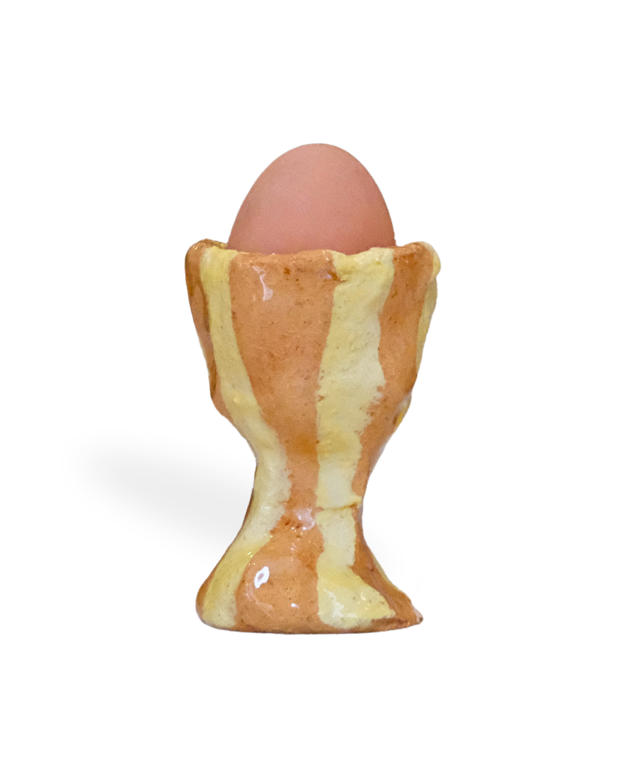 Crackled Egg Cup 8×7 cm Abstract Handmade Ceramic Tableware