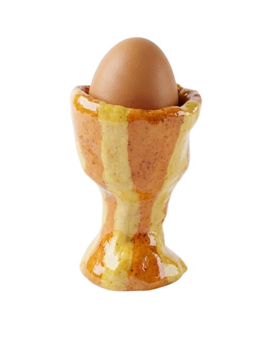 Crackled Egg Cup 8×7 cm Abstract Handmade Ceramic Tableware