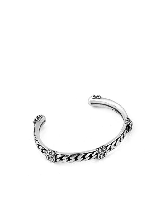 Cuff Cuban Chain Men’s Silver Bracelet