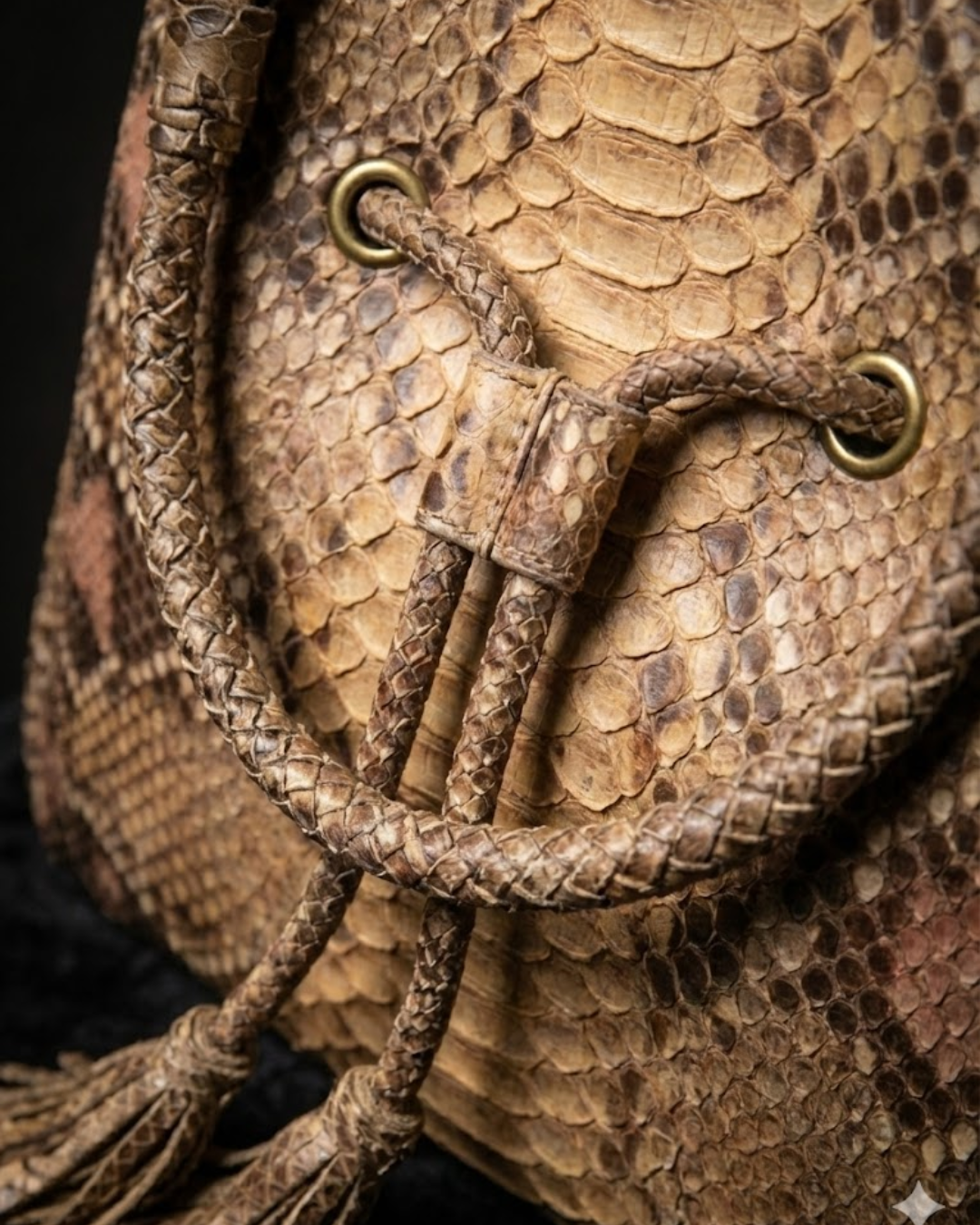 Damas Italian Python Leather Handbag