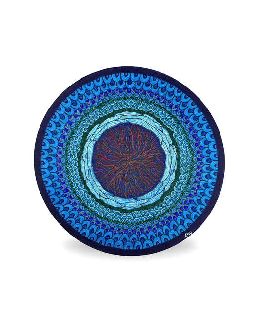 Deep Round Sea 25cm Archival Ink & Watercolor Drawing