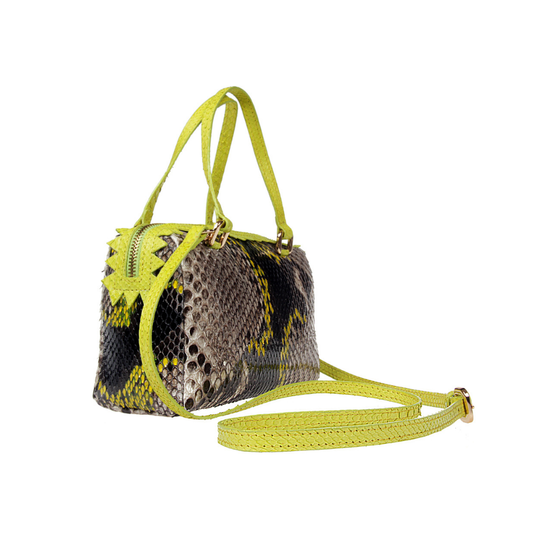 Delaware Italian Python Leather Handbag
