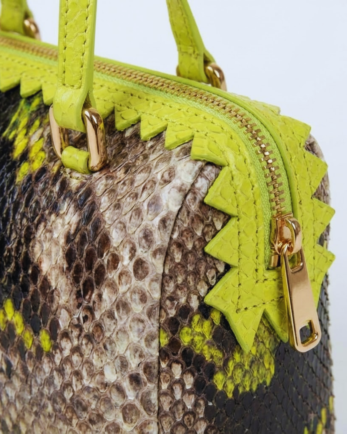 Delaware Italian Python Leather Handbag