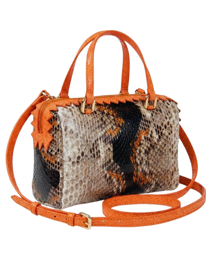 Delaware Italian Python Leather Handbag
