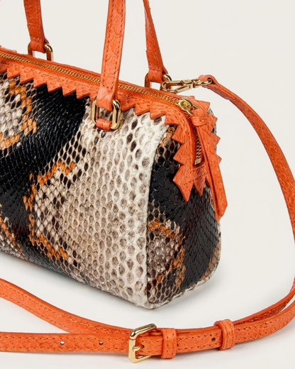 Delaware Italian Python Leather Handbag