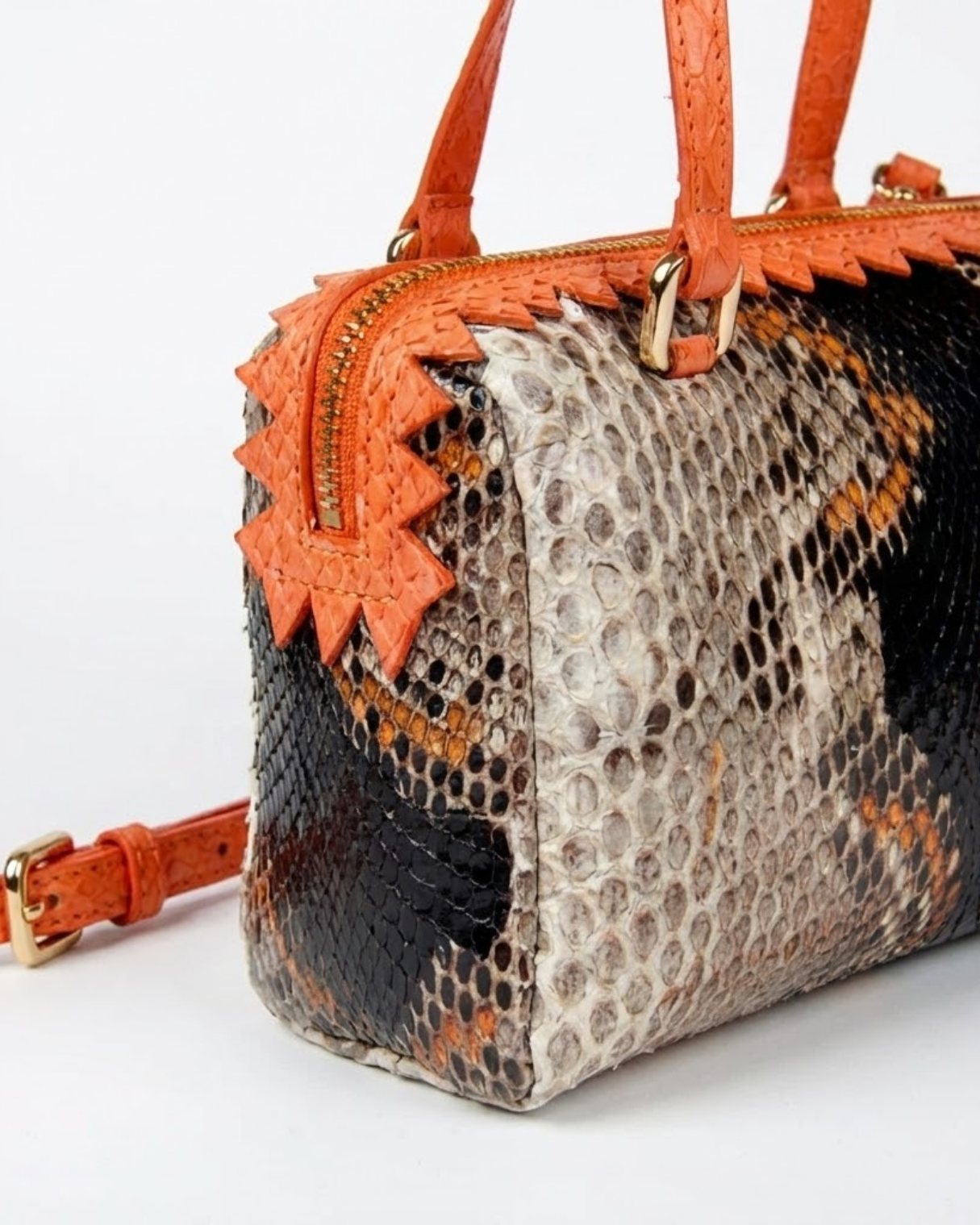 Delaware Italian Python Leather Handbag