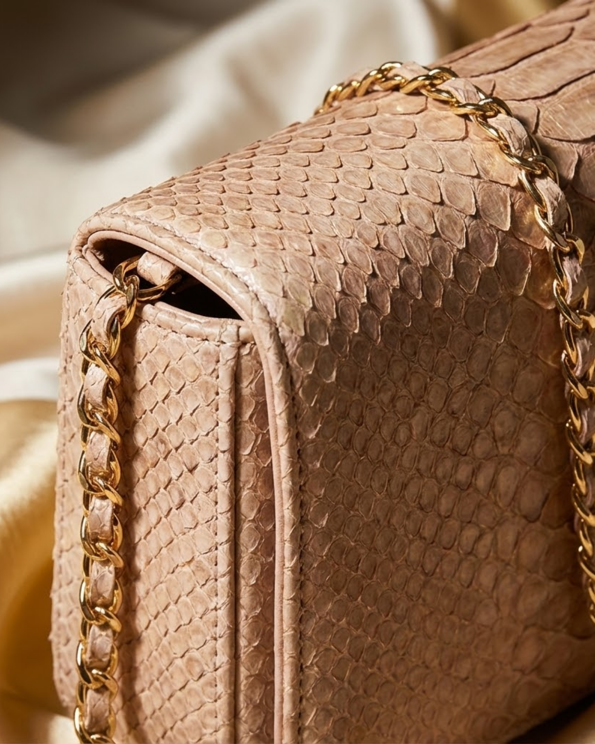 Downing Italian Python Leather Handbag