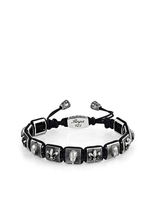 Eagle/Fleur De Lis 11mm Men’s Silver Bracelet